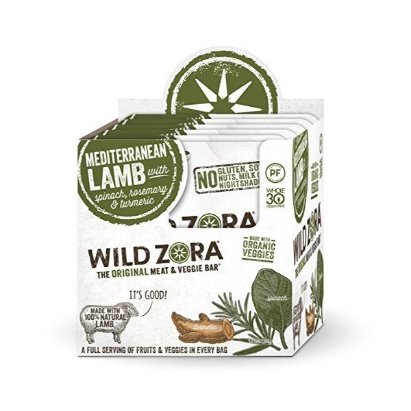 Wild Zora - Mediterranean Lamb - Meat and Veggie Bars (10-pack)