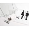 Door Sign Glass Vitrum B (130/130 mm B2) (WC Women's