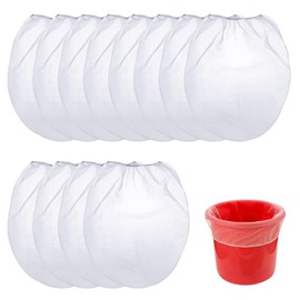 12PCS Paint Strainer Bag,1 Gallon Paint Strainer,Paint Sieves and Strainers,White Fine Mesh Bucket Strainer,Paint Strainer Bags with Elastic Top Opening for Paint Gardening Hydroponics
