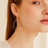 Rose Gold Plated Large Hoop Earrings for Women Sterling Silver