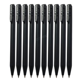 RADIUS RADSec Gel Pens, BLACK, Fine Point (0.7mm), Pack of 10, Waterproof Ink, Jumbo Refill, Smooth Gel Pens, Perfect for School Office Home Professional Use