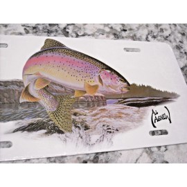 Unbranded Rainbow Trout Front Auto Car Truck Tag Novelty fish Sign License Plate