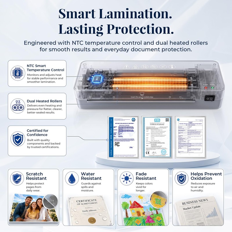 MAXDONE Laminator Machine 9-Inch - 5-in-1 Thermal Laminator Kit
