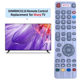 GOUYESHO SHWRMC0116 SHW/RMC/0116 Ersatz Fernbedienung Passend für Sharp Aquos TV LC-32CHG6021K LC32CFG6241KF LC-43CUG8462KS LC-49CUG8052K LC-49CUG8461KS LC-55CUG8462KS mit YouTube-Buttons