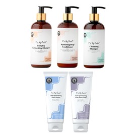 Fix My Curls Complete Curl Care Kit| Cleansing Shampoo, Moisturizing Shampoo, Hydrating Deep Conditioner, Hair Butter & Curl Quenching Gelly for Soothing, Moisturized & Defined Curls|8.81 Oz Each