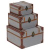 Deco 79 Wooden Decorative Box Upholstered Decorative Keepsake Boxes with