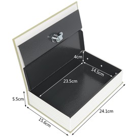 Jssmst Dictionary Safe Hidden Safe Book-type Safe Key Lock Type 9.4 x 6.3 x 2.2 inches (24 x 16 x 5.5 cm) Security Storage (Koto )