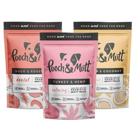 Pooch & Mutt Pooch & Mutt - Meaty Dog Treats (Grain Free), Variety Set, Pack of 3x120g