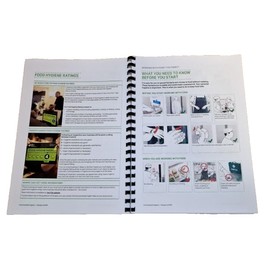 Safer Food Better Business for Caterers Restaurants, Takeaways Fully Updated Pack SFBB + A4 Laminated Sign +13 Month Diary compliant spiral bound covers to front and back
