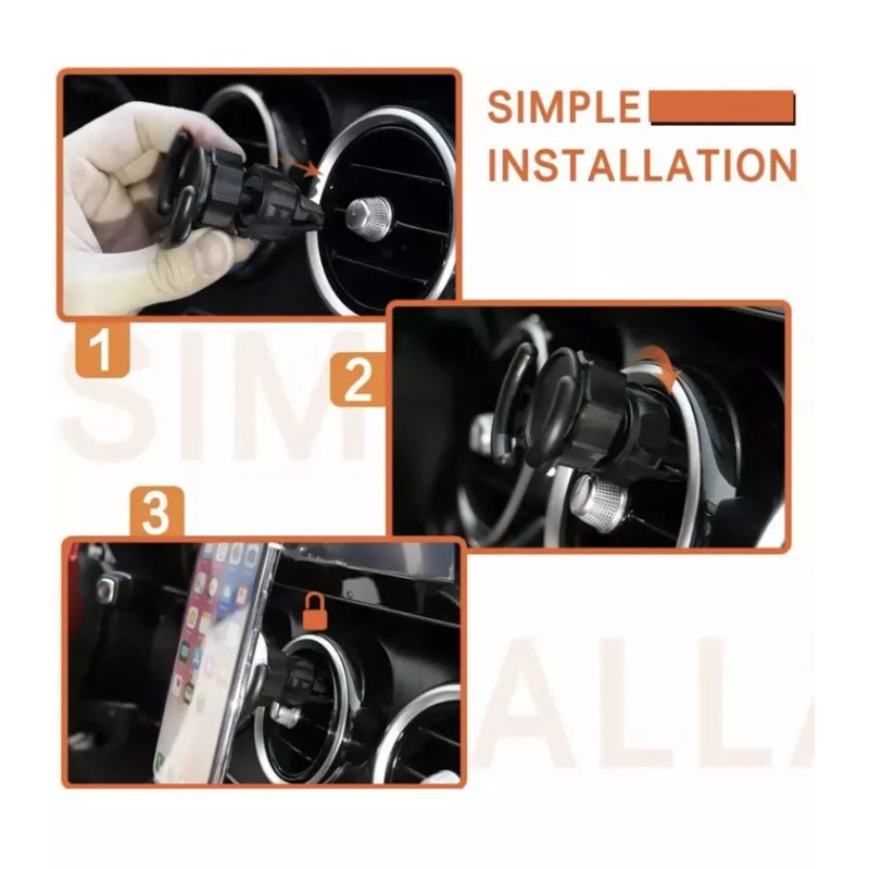 FITFORT Universal Air Vent Car Mount 360° Rotation Clip Car