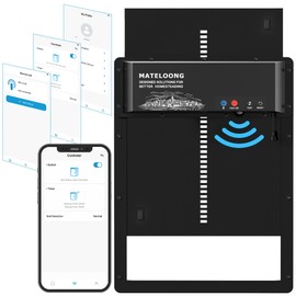 MATELOONG Automatic Chicken Coop Door with App Programmable, Solar/Battery/Plug & Play Design, Multiple Anti-Pinch - Resistance Detection & Motion Sensor, Waterproof Aluminum Door, Predator Protection