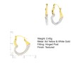 Carissima 9ct 2 Colour Gold Heart Creole Earrings