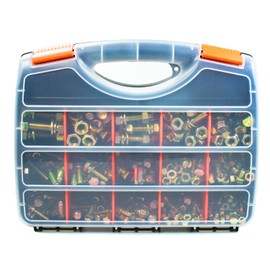 LUPANTER 705 pcs Metric Bolt and Nut Set - M6/M8/M10/M12 Grade 8 Heavy Duty Hexagon Bolts and Nuts Assortment Kit with Yellow Zinc Plated Coating,includs 15 Common Sizes