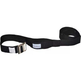 MABUA Gait Belt with Metal Buckle - BLACK - 72 INCH