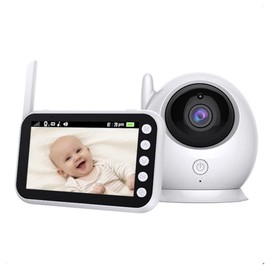 Baby Monitor with Camera and Audio, 4.3” Display Video Baby Monitor with Camera and Audio Remote Wide View Two Way Audio Talk Infrared 8 Lullabies AU Plug