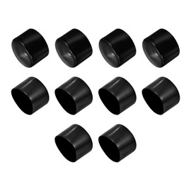 QUARKZMAN Pack of 10 Rubber End Caps 80 mm ID Rubber Caps Rubber Plugs Round Sliding Caps Chair Leg Caps Foot Caps Protective Caps End Tips Cover Plugs Plastic for Pipe Furniture Black