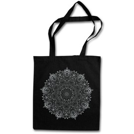 MANDALA I Shopper Reusable Hipster Shopping Cotton Bag – Yantra Hinduism Buddhism Buddhismus Hinduismus Hindu Shiva Buddha Dharma Govinda Indien India Om