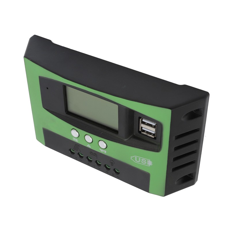 MPPT Solar Panel Controller with Dual USB Ports LCD Display