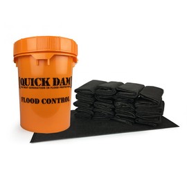 Quick Dam Grab & Go Flood Kit includes 20- 2ft Flood Bags in Bucket , Black , 1 Kit - QDGGFB-20