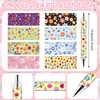 Aoesuny 48 PCS Floral Pens Flower Ballpoint Pens Flower Notepads
