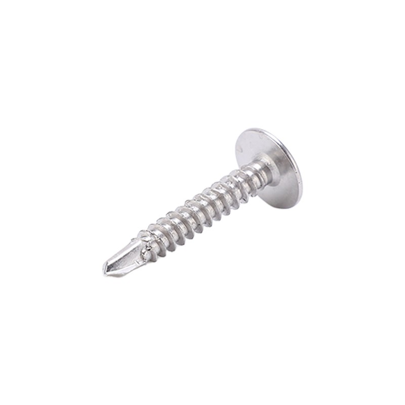 100Pcs Self Drilling Screw M4.2x25 Round Washer Stainless Steel Fastener