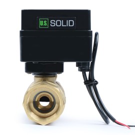 U.S. Solid 1" Motorised Ball Valve - Electric Brass Ball Valve, 9-36V AC/DC, 2-Wire Auto Return Facility, Closed Without Current (N.C.)