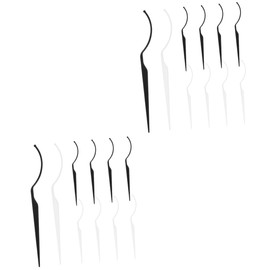 FOMIYES 2sets Eyelash Displaying Stick Eyelash Holder for False Lashes Acrylic Fiber 10pcs*2