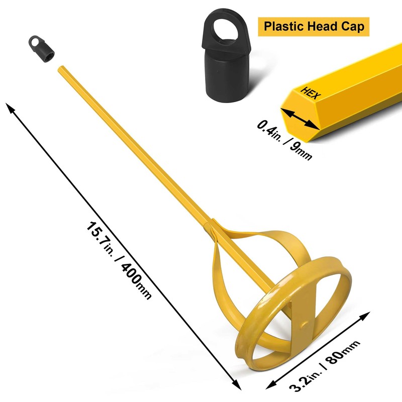 Hanpex Paint and Mud Mixer, Paint Stirrer for Drill in