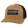 HOOEY Cactus Ropes 5 Panel Patch Trucker Hat (L/XL) Tan/Black