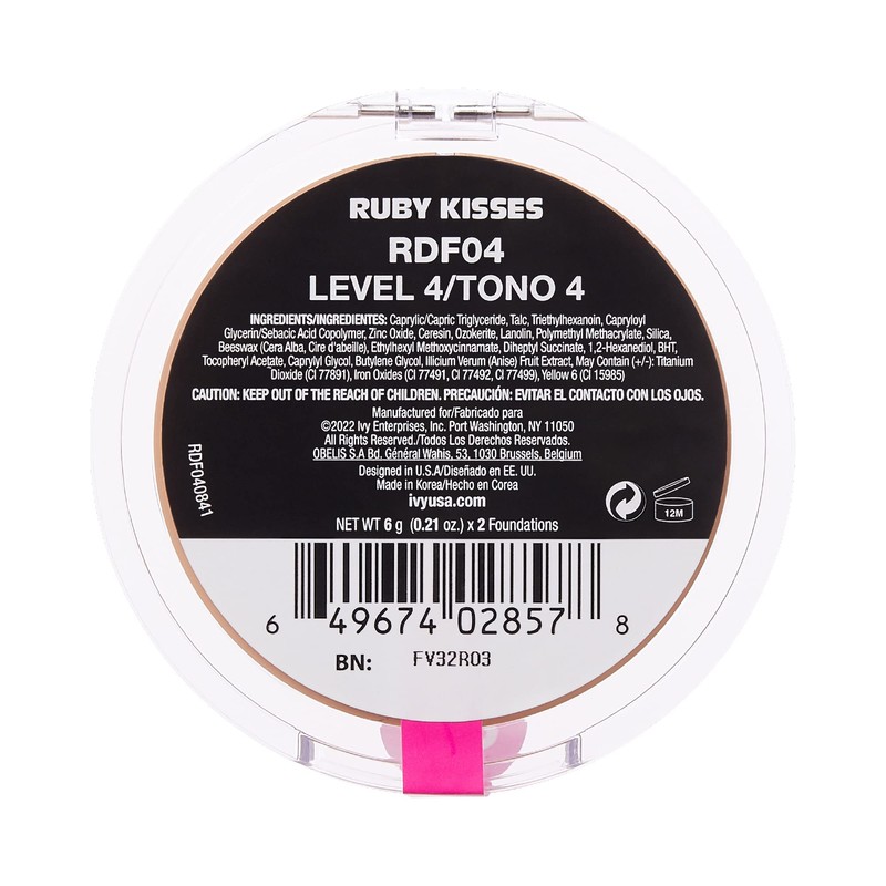 Ruby Kisses 3D Face Creator Cream Foundation & Concealer, 12