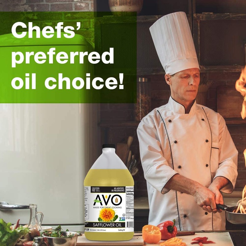 AVO Naturally Processed NON-GMO High Oleic Safflower Oil, 1 Gallon