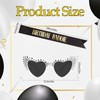 KICOSY BIRTHDAY BADDIE Heart-Shaped Glasses & Black Gold-Foil Sash Set