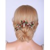 Teyglen Bridal Crystal Rhinestone Headband Flower Wedding Hair Vine Red
