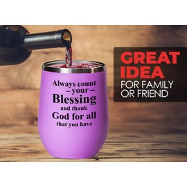 Sarcasm Pink Wine Tumbler 12oz - always count - Sarcastic Adult Humor Coworker Meaningful Colleague Accountant Engineer Gratitude Inspirational