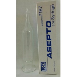 Medical B-D Asepto Glass Syringe 3oz No 7187 Replacement Barrel Only NEW NOS NIB