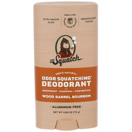 Dr. Squatch Dr. Squatch Natural Deodorant for Men C Odor-Squatching Men's Deodorant Aluminum Free - Wood Barrel Bourbon (2.65 oz)