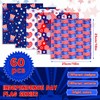 Vanttokeey 10x10 Inch Quilting Fabric, 60pcs 4th of July Patriotic