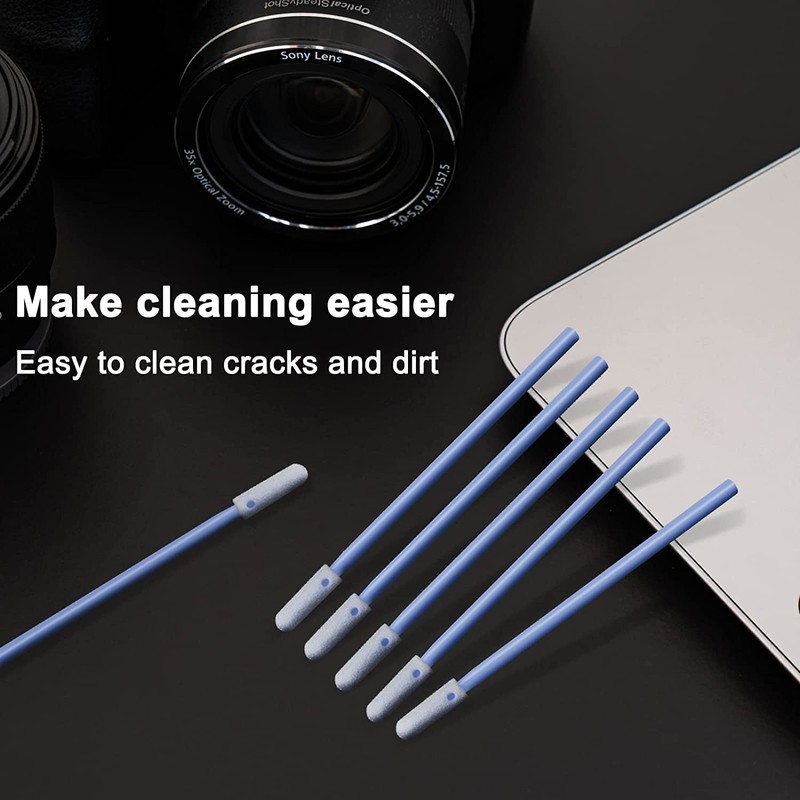 Wellgler's 100pcs Foam Cleaning Swabs, Multi-Purpose Cleanroom Foam Tip, Cleaning