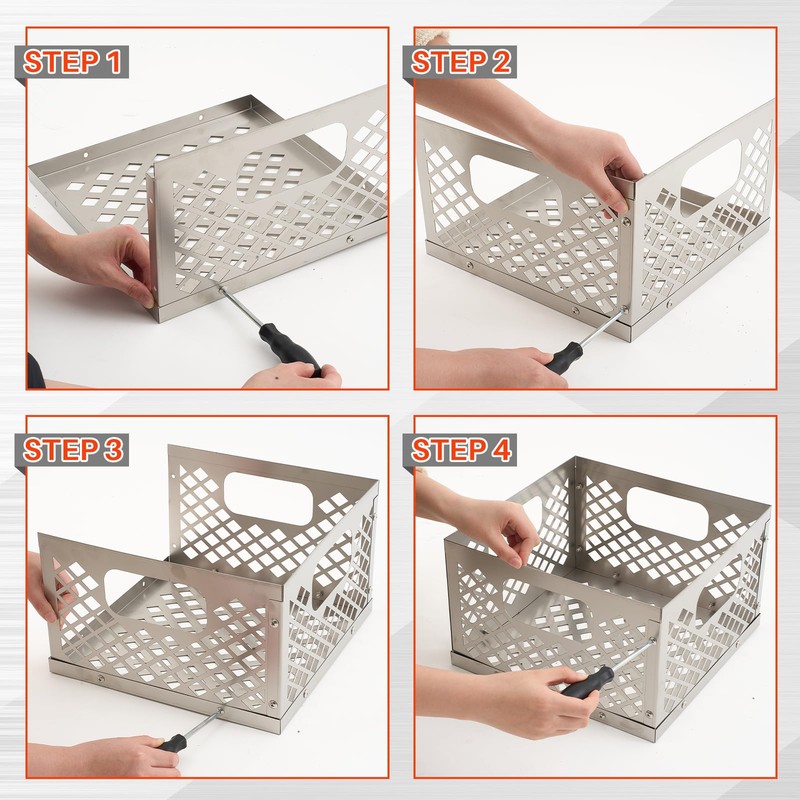 Pasimy 12 x 12 x 7.5'' Charcoal Fire Basket for