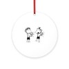CafePress Wimpy Kid Dancing Round 4" MDF Holiday Ornament