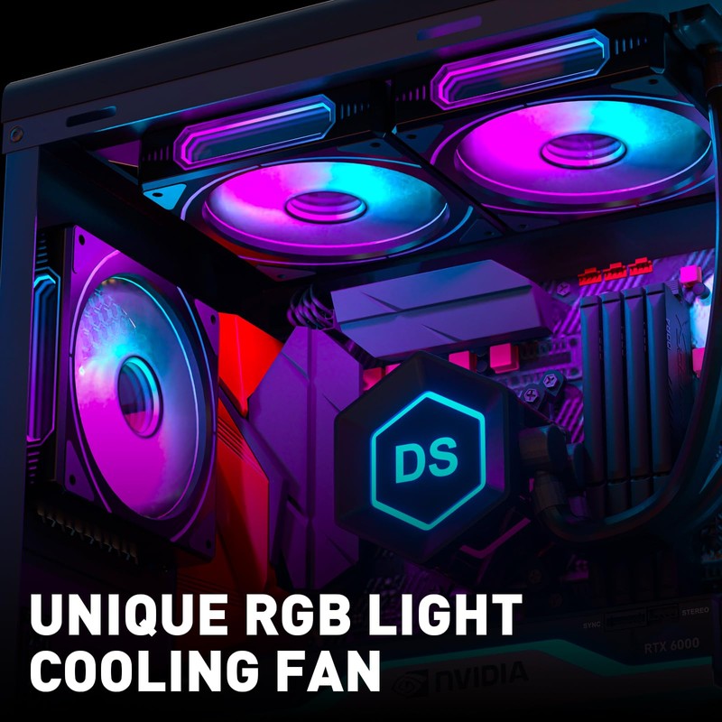 DS 120MM Computer Cooling Fans for Chassis Case, with Mirror