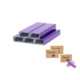NatSumeBasics Purple Colored Staples 3000 26/6 Standard Staples Refill for Desk Stapler, 1000 Per Pack, Total 3 Packs
