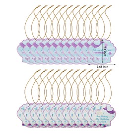 Penta Angel 24Pcs Mermaid Thank You Tags with String Paper Gift Goody Bags Hanging Labels for Birthday Wedding Under The Sea Themed Party Favors