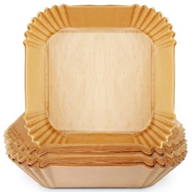 AUSPURE Air Fryer Liners – 120PCS Square (23x23x4.5cm), Non-Stick Parchment Paper, Oil-Resistant, Waterproof, Food-Grade Baking Cooking Liners for Air Fryers, Steamers, Microwaves Ovens & More