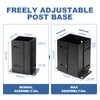 4x4 Post Base (Set of 6), Adjustable Heavy-Duty 4x4 Post