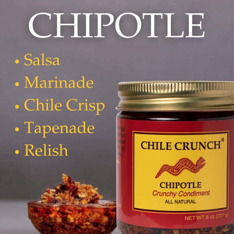 Chile Crunch - A Crunchy All Natural Spicy Condiment (Chipotle)