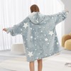 Fiosnow Glow in the Dark Star Blanket Hoodies for Women