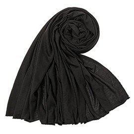 HYFAI Premium Jersey Hijab Scarf Wrap Lightweight, Breathable, Solid Color Instant for Women