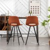 Roundhill Furniture Porth Fabric Kitchen 28.25" Barstools, Set of 2,