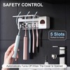 HouseGem Toothbrush Holder, Timer Function, 2000mAh Rechargeable Cordless Wall-Mounted Bathroom